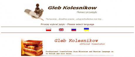 Gleb Kolesnikow. Tłumacz przysięgły języka ukraińskiego i rosyjskiego