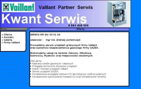 Kwant Serwis. Autoryzowany serwis urządzeń grzewczych firmy Vaillant